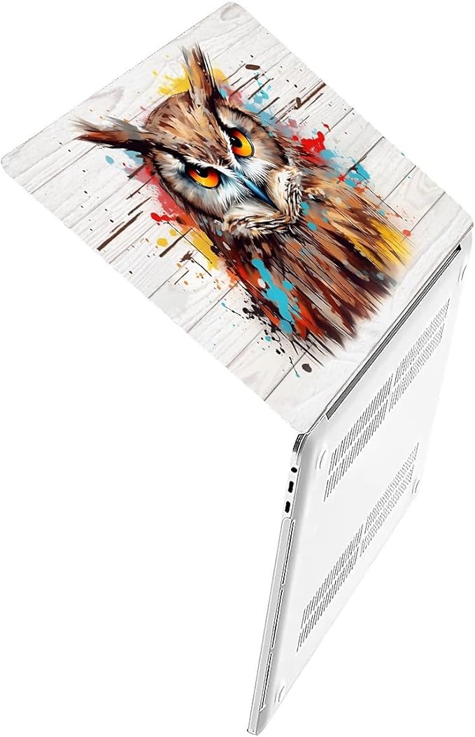 Compatible with 13.3 Inch MacBook Retina A1425/A1502, Funny Colorful Owl Hard Plastic Shell Cover Case