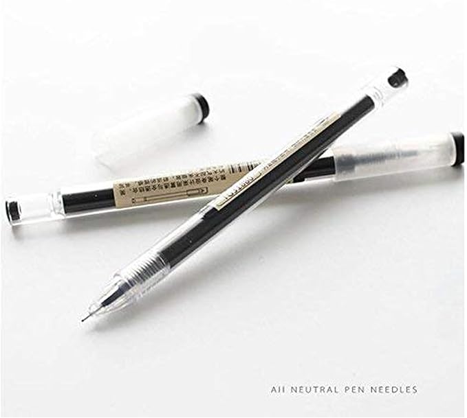 Gel Ink Pen Japanese Style Liquid Ink Rollerball Pens Quick Drying 0.35mm Ultra Fine Point Ballpoint Maker Pen Premium for Office School Stationery Supply,12 Pcs/Set, Black