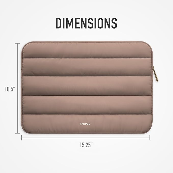 Vandel - Puffy Laptop Sleeve 15-16 Inch Sleeve for Women and Men. College Student Gifts for Christmas, MacBook Pro 16 Inch Case, 15.6 Inch HP Carrying Case Asus/Dell/HP Laptop Case 15.6 Cover