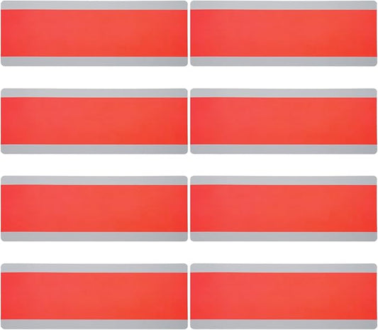 YOKIVE 8 Pcs Guided Reading Strips, Book Highlighter Strips Reading Tracker Bookmark Teacher Supply, Great for Classroom (Red Transparent, 7.48"x2.76")