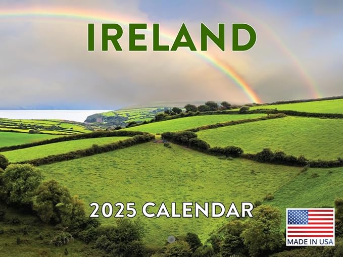 Ireland Calendar 2025 Irish Gifts Monthly Wall Calender 12 Month | American Made In The USA