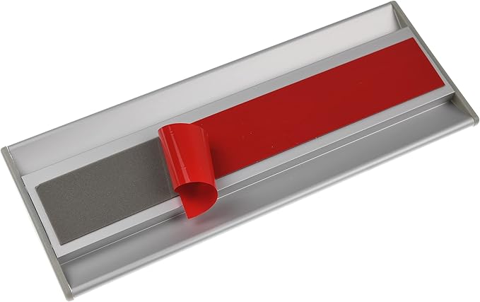 Set of 6 –Sturdy & Elegant Silver Aluminum Wall Mount Name Plate Holder, Office Business Door Curved Sign Holder with Adhesive Tape, 8” X 3” - Plastic Film Included, Paper Inserts NOT Included