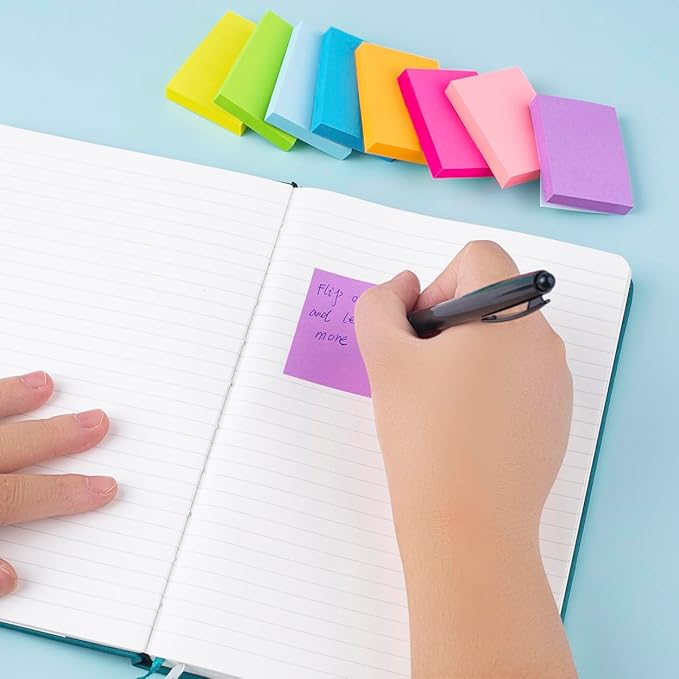 Sticky Notes 1.5x2 Inches, Bright Colors Self-Stick Pads, 24 Pack, 75 Sheets/Pad,1800 Sheets