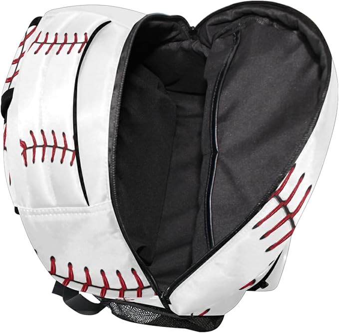 AUUXVA Sports Baseball Print School Backpack for Girls Boys Kids Laptop Backpack Travel Camping Daypack