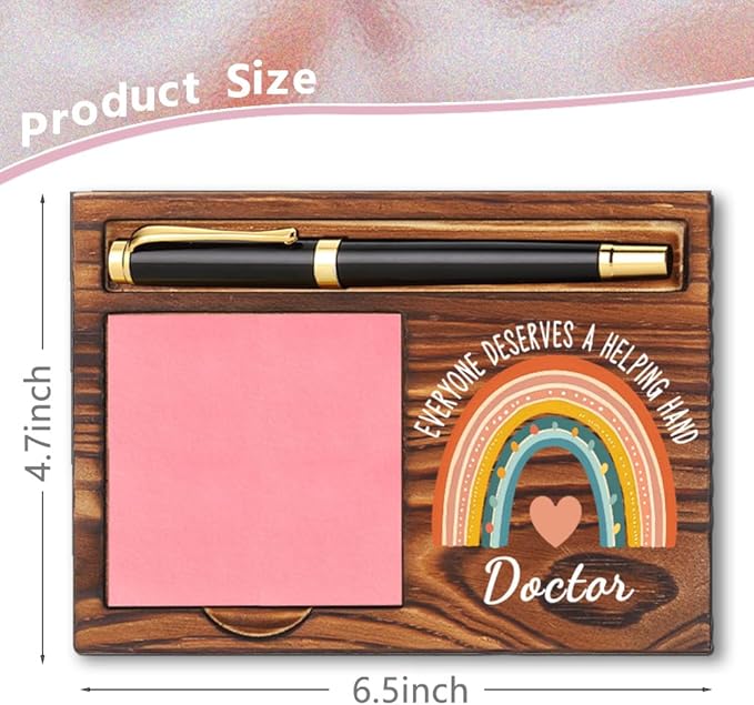 Doctor Sticky Note Holder, Doctor Appreciation Gifts, Thank You Gifts for Doctor, Doctor Birthday Gifts for Men, Doctor Office Decor Self-Stick Note Pad Holders YB384
