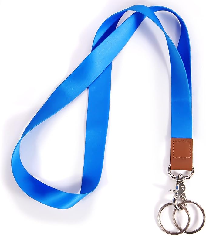 XCHIN Lanyards for Keys, Blue Keychain Long Lanyard for Women Men, Cute Neck Lanyard for ID Badges Wallet