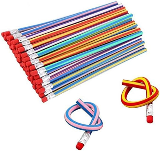 Haawooky 35 Pieces Flexible Soft Pencil Magic Bend Pencils for Kids Children School Fun Equipment