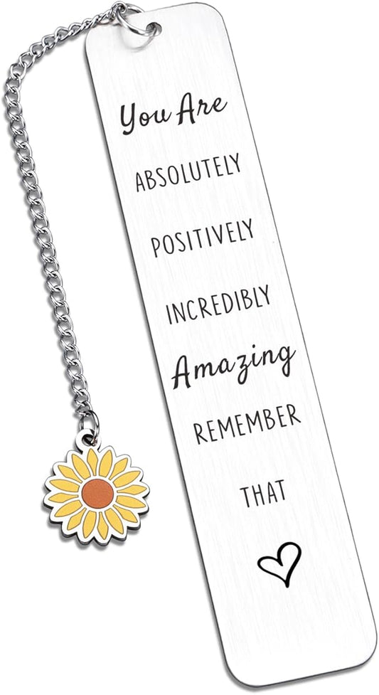 Inspirational Bookmark Gifts for Book Lovers, Gifts for Teen Girls, Stocking Stuffers for Women, Stocking Stuffers for Teens Teen Girls, Birthday Christmas Gifts for Women Friends Coworker Daughter