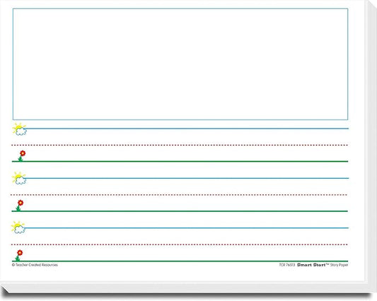 Teacher Created Resources Smart Start K-1 Story Paper: 360 Sheets (76513),White