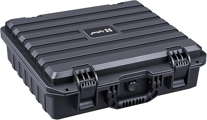 Lykus HC-4010 Waterproof Hard Case with Customizable Foam, Interior Size 16x13.2x4.6 in, Suitable for laptop, electronics, and more items
