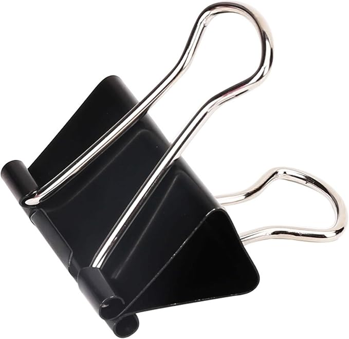 Binder Clips, Medium Binder Clips,36 Pcs 1.25 Inch,Black Metal Binder Clips and Paper Clips for Office, Home, School