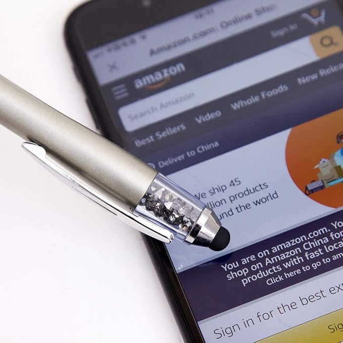 N\C Ballpoint Pens 2 in 1 Stylus Pens Medium 1mm Point Pen with Stylus Tips Black Ink Pen Stylus Pens for iPads (10 packs)