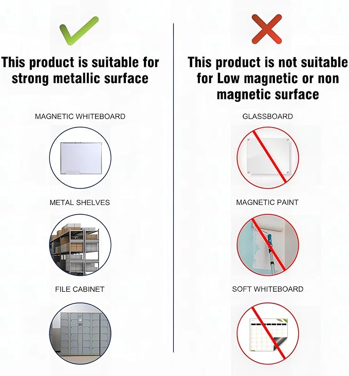 Dry Erase Magnetic Labels 5x3 Inch, 40 Pack, Reusable Magnetic Dry Erase Labels for Whiteboards，Locker, School, Classroom, Office, Home