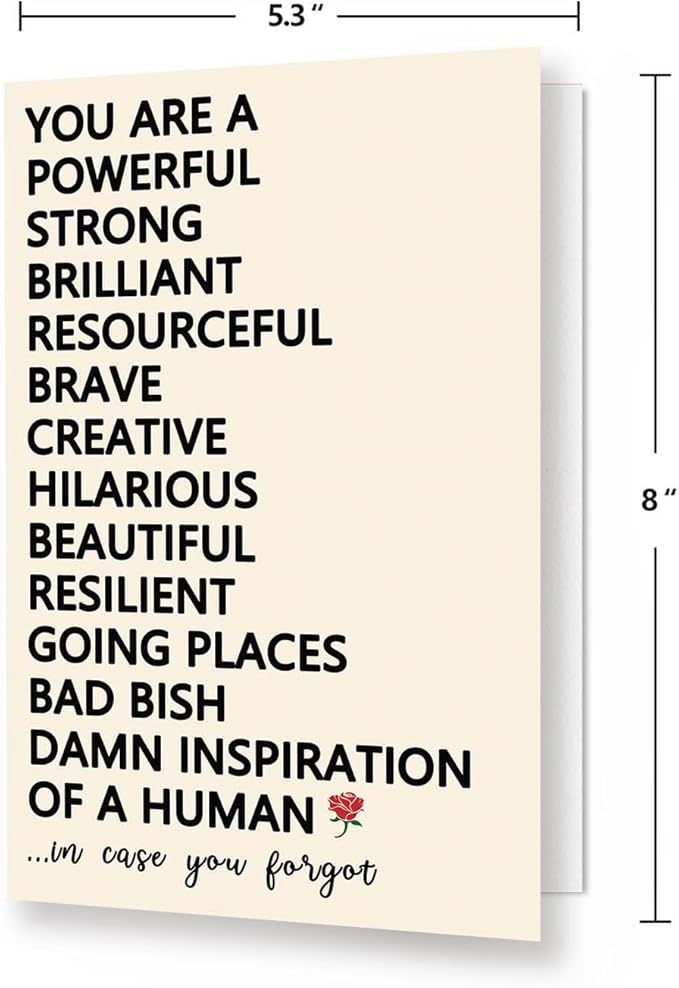 Funny Encouragement Card for Women,Promotion Card for Men, You Are An Inspiration of A Human,Motivational Card, New Job Congratulations Gift Card for Him