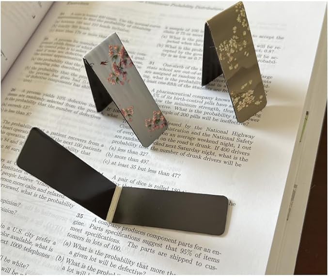 15 Pieces Bookmarks, Magnetic Bookmarks for Women, Men, Book Lovers Page Markers for Students Teachers Reading, Floral Style