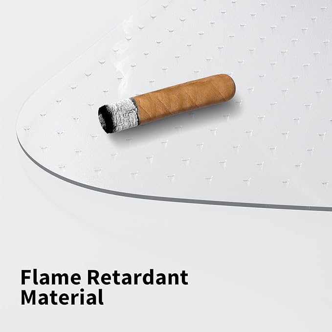 WASJOYE Office Chair Mat for Carpet, 36" Round Clear Home Carpet Chair Mat Protector Cover with Non-Slip Studded for Computer Desk Rolling Chair