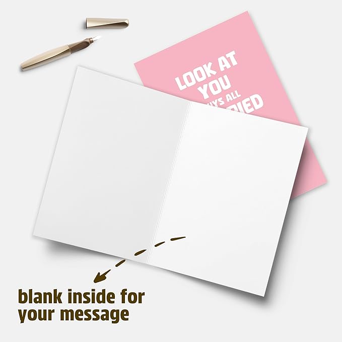 Funny Engagement Card for Friend, Hilarious Wedding Celebration Card, Look At You Guys All Married And Shit