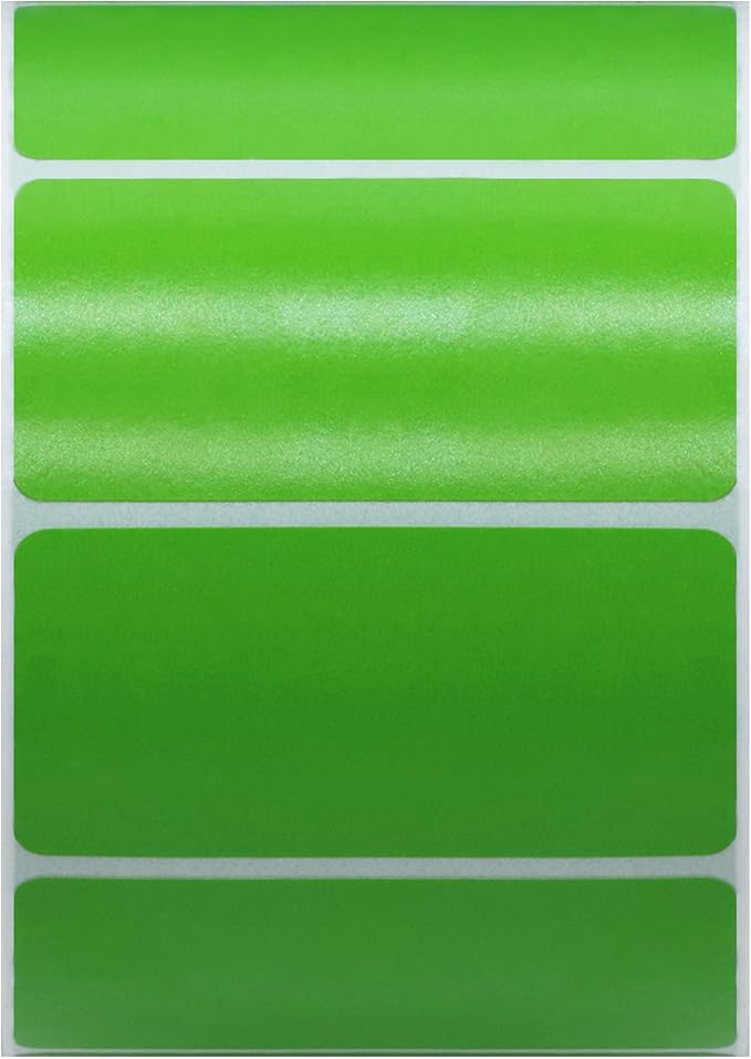 Hybsk 2x1 inch Color Direct Thermal Labels for Shipping, Barcodes, Address, Compatible with Rollo Label Printer & Zebra Desktop Printers(2"x1",Green)