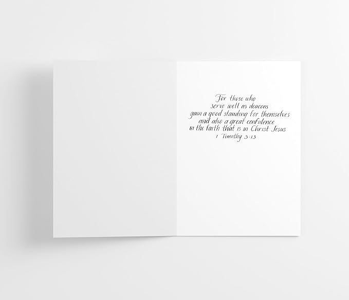 M Market On Mainstreet Christian Ordination Card w/Envelope, 5x7 inches, Made in the USA (Calligraphy Deacon Ordination, Single Card)