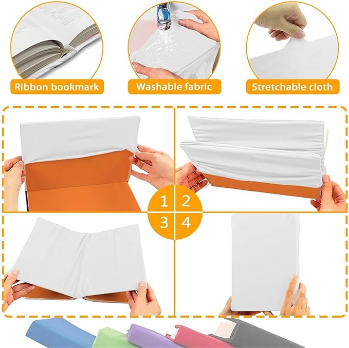 Gomyblomy Kawaii Book Covers for Girls Boys, Dog Print Book Covers Book Sleeve Protector with Washable Fabric, 9 x 11 Inches Hardcover Book Sox Jumbo Textbook Jackets for Students