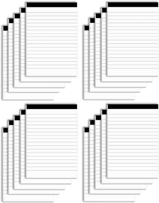 Notepads Bulk for Daily Planning and Organization of Work – 4 x 6-inches Ruled Pages – Thick Bright White Paper – 30 Pages – Note Pads College Ruled – Pack of 20