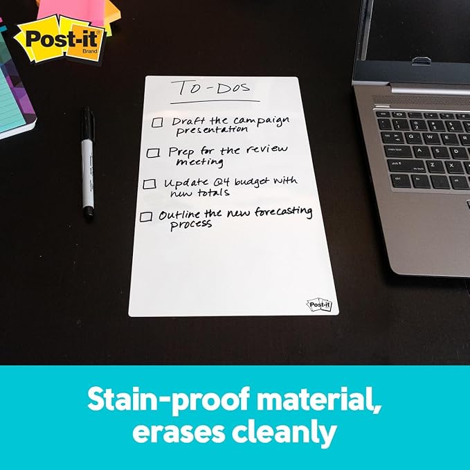 Post-it Dry Erase Sheets, 30 Sheets/Pack, Instant Whiteboard, 7 in x 11.3 in (DEFSheets-30PK)