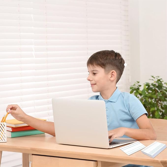 300 Pcs Index Cards 3x5 Ruled - Pinovk Flash Cards for Studying, White Index Cards, File Note Cards, Study Cards, Flash Cards, Study Cards, Lined Index Flashcards for Office and School Supplies