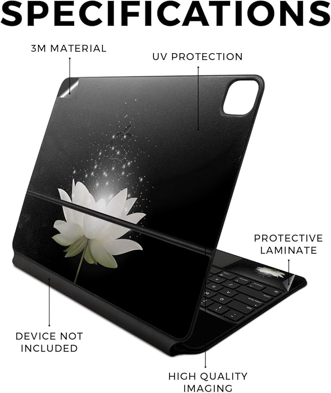 Skin Compatible with Apple Magic Keyboard for iPad Air 13-inch (M2) 2024 - Twilight Lotus - Premium 3M Vinyl Protective Wrap Decal Cover - Easy to Apply | Crafted in The USA by MightySkins