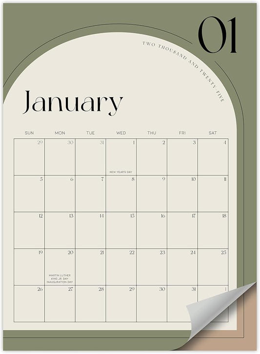 Aesthetic 2025-2026 Magnetic Fridge Calendar - Runs from January 2025 Until July 2026 - The Perfect Monthly Refrigerator Calendar With Minimal Designs for Easy Organizing