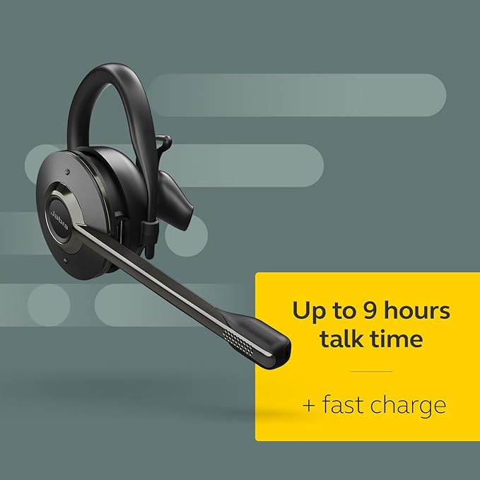 Jabra Engage 75 SE (Second Edition) Wireless Headset, Convertible – Telephone Headset with Industry-Leading Wireless Performance, Advanced Noise-Cancelling Microphone, All Day Battery Life - Black