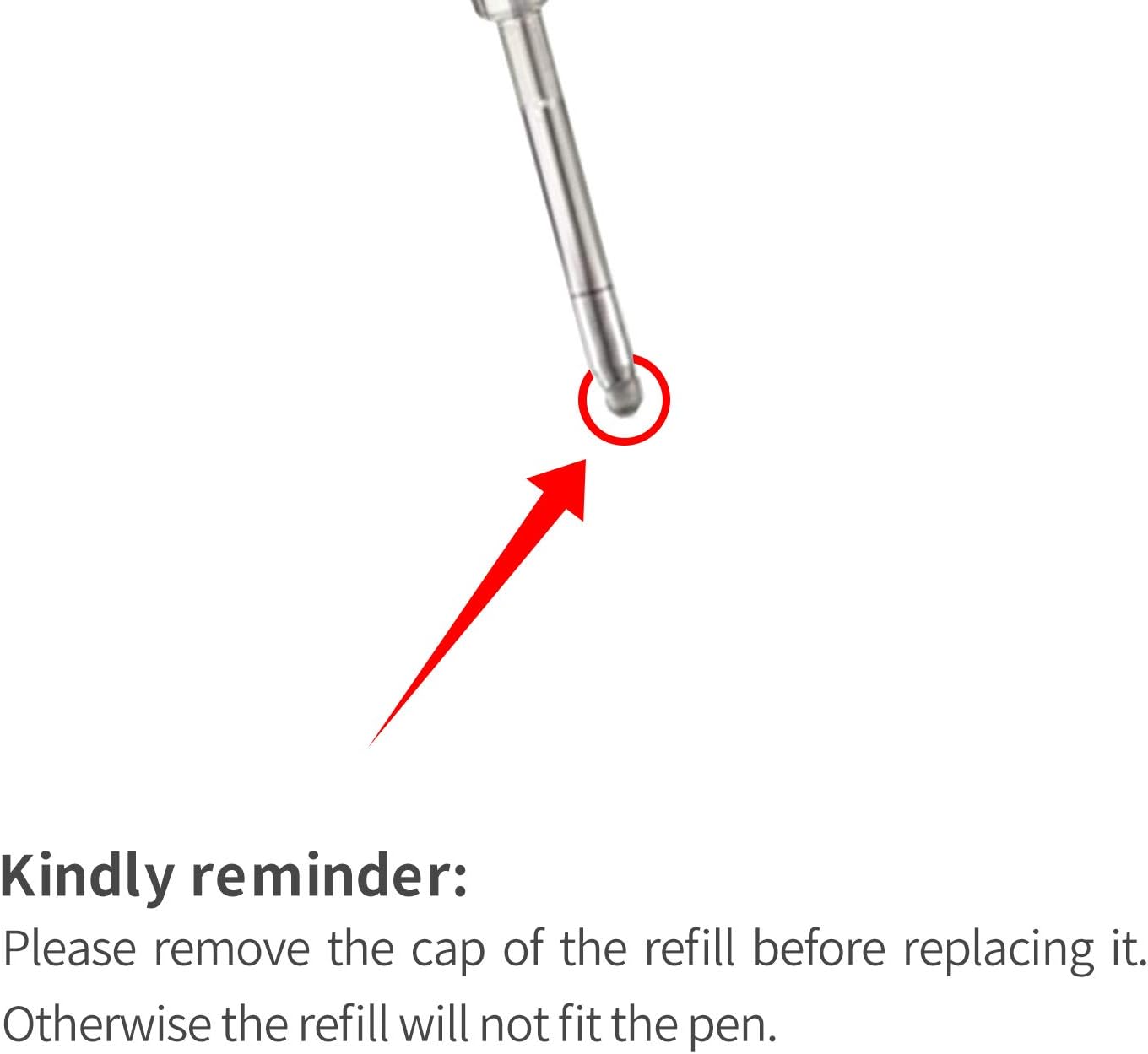 Red Ink Refills (10pcs), Replaceable Pens Refills, 1mm Medium Tip - Red