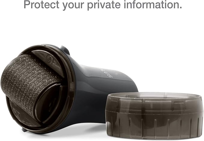 Guard Your ID ADVANCED WIDE Roller Identity Theft Prevention Security Stamp BLACK