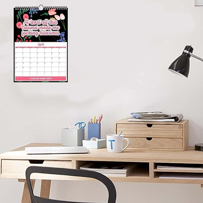 Mental Health Calendar 2025 | Funny Sweary Calendar 2025 | 2025 Wall Calendar, 12 Monthly Funny Wall Calendar Sweary Mental Health Calendar Monthly Planner for Wall Decor