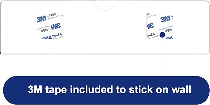 Acrylic Wall Name Plate Holder, Office Name Plate with Adhesive Tapes, Door Name Plate Wall Nameplate Clear Sign Holder Frame, 2"x8", 10 Pack