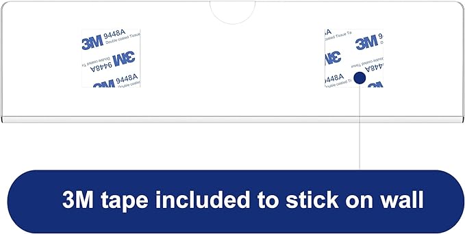 Acrylic Wall Name Plate Holder, Office Name Plate with Adhesive Tapes, Door Name Plate Wall Nameplate Clear Sign Holder Frame, 2"x8", 5 Pack