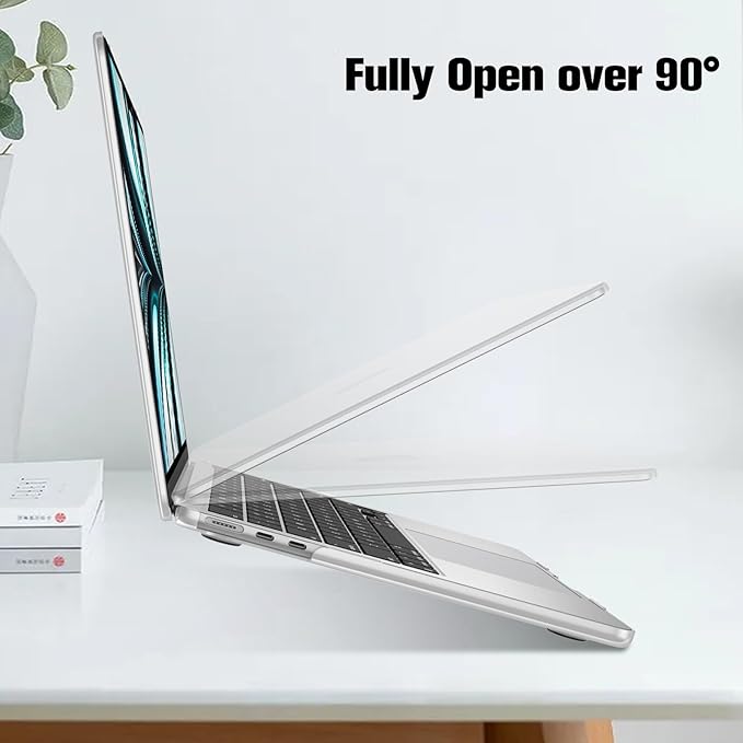 Fintie Case for MacBook Air 13.6 Inch A3113 A2681 (2022 2023 2024 Release) - Snap On Hard Shell Cover for MacBook Air 13.6" M2 M3 Chip with Liquid Retina Display and Touch ID (Frost Clear)