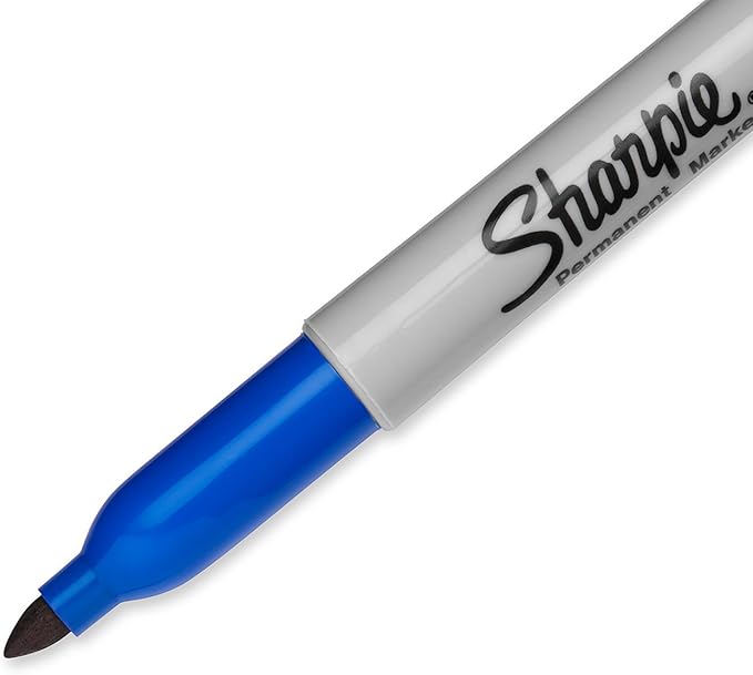 Sharpie Permanent Markers | Fine Point | Black & Blue | 2 Count