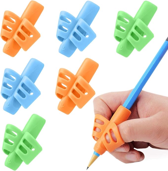 JuneLsy Pencils Grips Pencils Grips for Kids Handwriting Posture Correction Training Writing AIDS for Kids toddler Preschoolers Students Children Special Needs (6PCS)