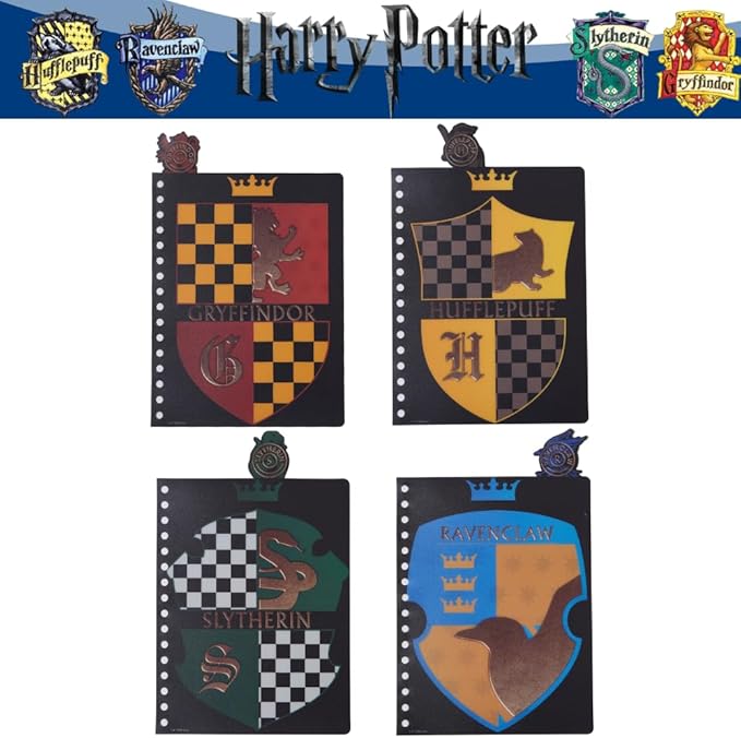 Innovative Designs Harry Potter Hogwarts Tab Journal Notebook, Spiral Bound, 96 Lined Pages, 8 x 7 inches, Black