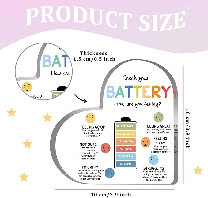 Mental Health Decor, Psychotherapy Affirmations Heart Acrylic Sign, School Counselor Sign, Therapy Anxiety Decor Sign, Mental Health Gifts for Social Worker Classroom School Counseling Educational