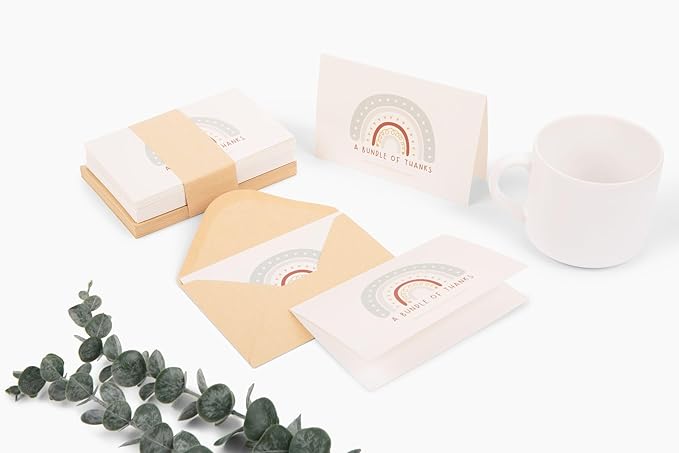 Baby Shower Thank You Cards with Envelopes, 50 Pack, Baby Girl Shower, Baby Boy Shower, Gender Neutral, Baby Shower Thank You Notes, Baby Shower Cards, Baby Thank You Cards for Girl, Baby Thank You