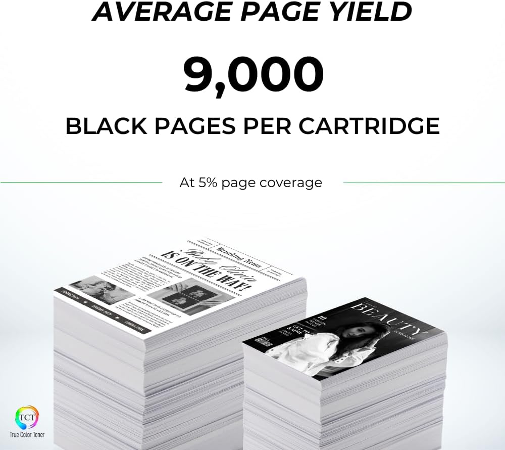 TCT TN439 Black Toner Cartridge 2 Pack - Compatible Replacement for Brother TN439BK Black Ultra High Yield Works with Brother HL-L8360CDW L8360CDWT MFC-L8900CDW L9570CDW Printers (9,000 Pgs)