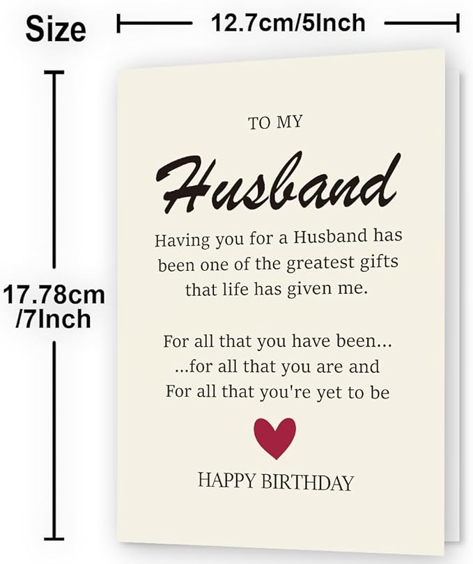 Birthday Card for Men, Husband, and Him | Happy Birthday Gifts & Decorations for Men