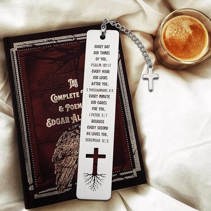Christian Inspirational Gift for Women, Tassel with Bible Verse Bookmark Funny Gift for Women, Christmas Birthday Bookmarks Gifts for Bookworms Friends Sister Girl Female Book Club Religious Gift-ZB5
