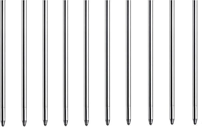 Mini D1 Ballpoint Ink Pen Refills for Twist Pens, Compatible with Swarovski Pen Refills (Red Ink,Pack of 10)
