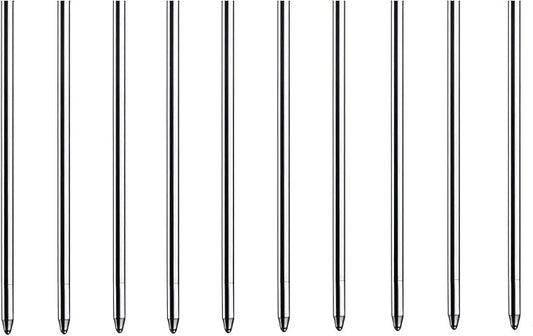 Mini D1 Ballpoint Ink Pen Refills for Twist Pens, Medium Tip, Compatible with Swarovski Pen Refills (10 Pcs Black Ink)