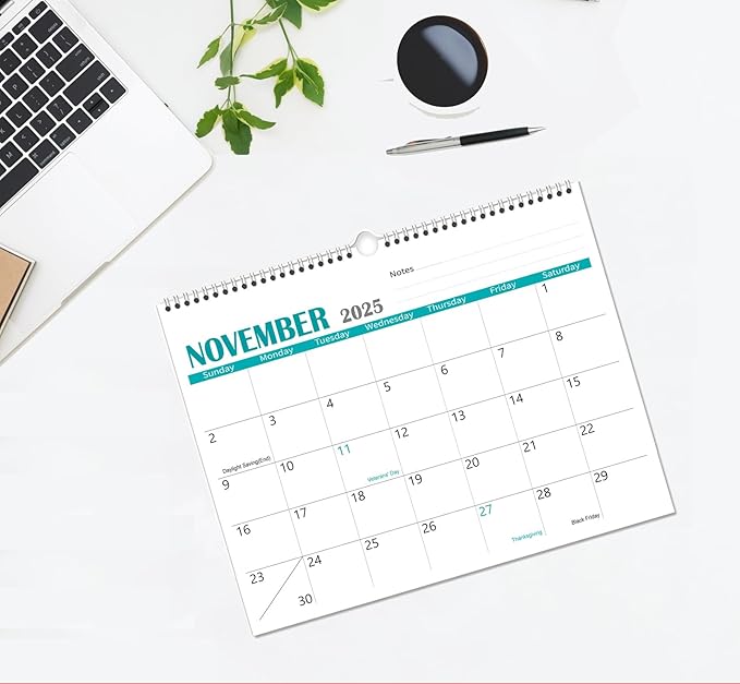 2025 Wall Calendar -Hanging Calendar 2024-2025 from Oct. 2024 to Dec. 2025, Simple Large Wall Calendar(14.5" x 11.5"), 6 Different Page Styles,Perfect for Office,Home or School