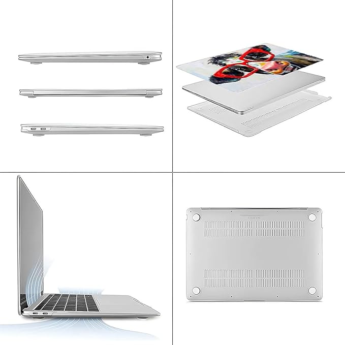 Compatible with 13.3 Inch MacBook Air A1466/A1369, Red Cow Hard Plastic Shell Cover Case