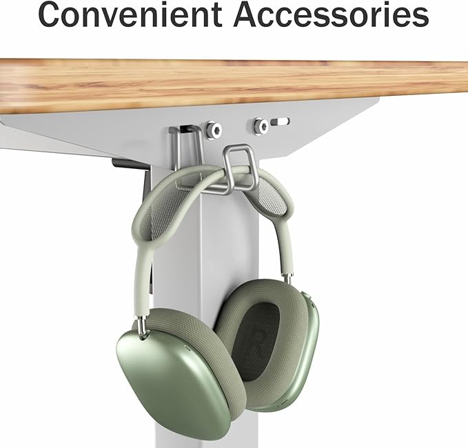 Standing Desk Frame, Electric Stand up Desk Frame Height Adjustable Table Legs Sit Stand Desk Frame, Single Motor Ergonomic Standing Desk Base Workstation, Frame Only, White