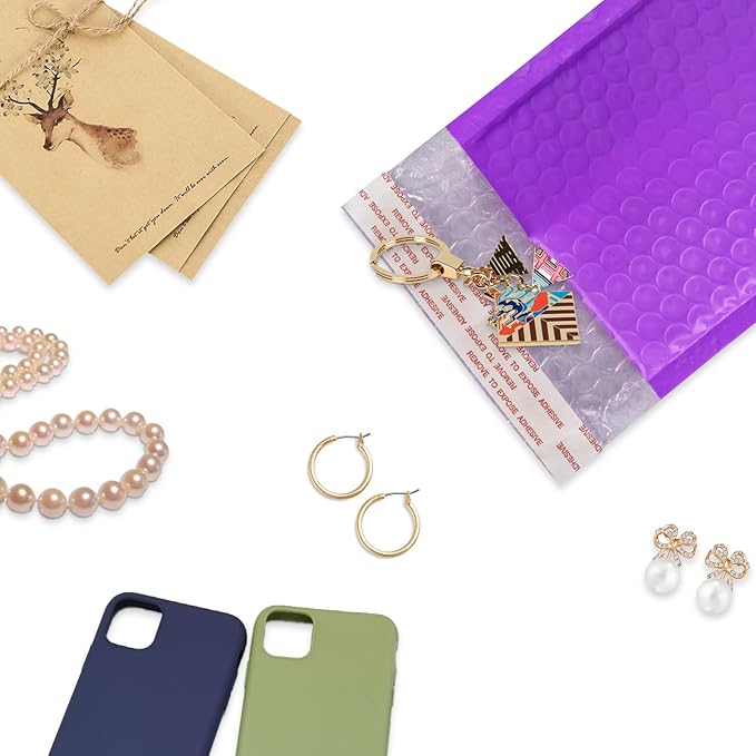 8.5 x 12 Inch Bubble Mailers, 30 Pack Self-Seal Poly Padded Envelope, Waterproof Shipping Bags for Small Business, Purple